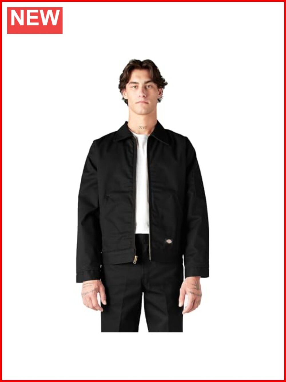 Insulated Eisenhower Front-Zip Work Jacket Poly/Cotton Twill Water Resistant